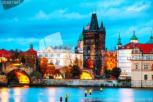 Image of The Old Town with Charles bridge tower in Prague