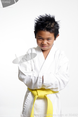 Image of Kid wearing Karate uniform