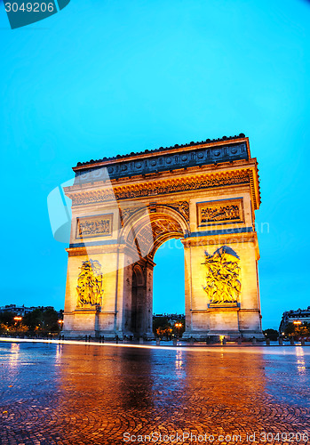 Image of Arc de Triomphe de l'Etoile in Paris