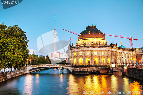 Image of Berlin cityscape early in the evening