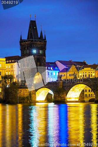 Image of The Old Town Charles bridge tower in Prague