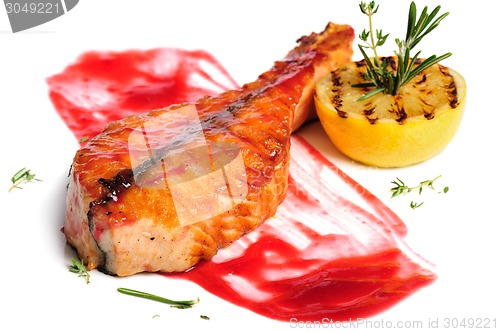 Image of Grilled salmon steak 