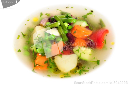 Image of Vegetable soup isolated