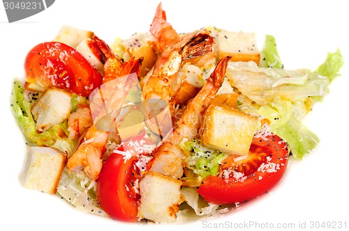 Image of Green salad with shrimps