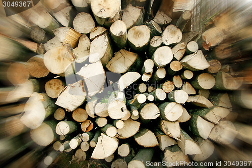 Image of Pile of firewood digitally altered