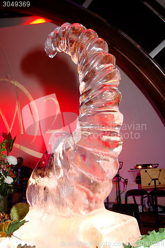Image of Ice sculpture of shrimp