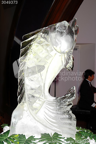 Image of Ice sculpture of fish
