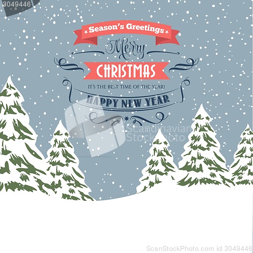 Image of Retro Christmas illustration - holidays type design