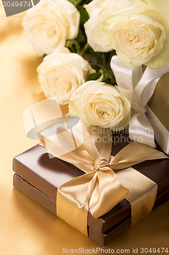 Image of flowers and gift