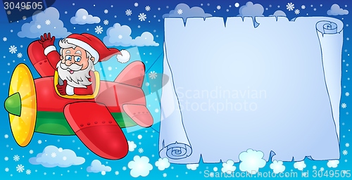 Image of Santa Claus in plane theme image 8