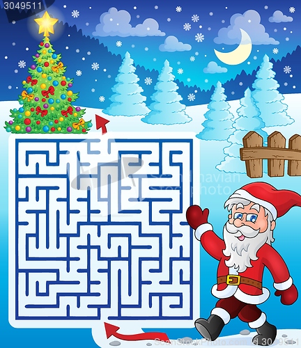 Image of Maze 3 with walking Santa Claus
