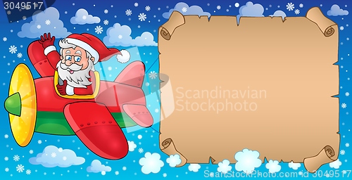 Image of Santa Claus in plane theme image 7