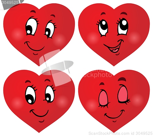 Image of Valentine hearts thematic set 3
