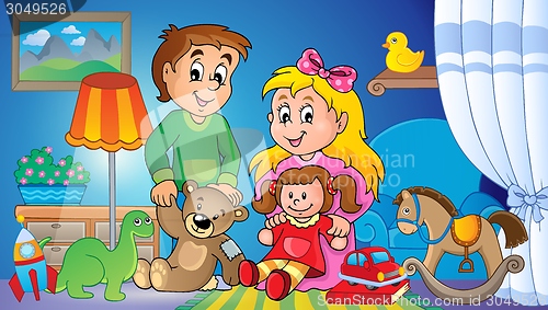 Image of Children with toys theme image 2