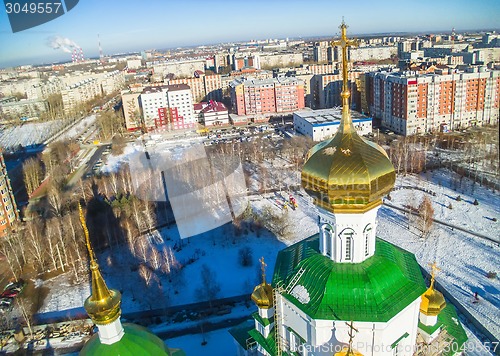 Image of Aerial view on temple chapel in honor of Lady Day