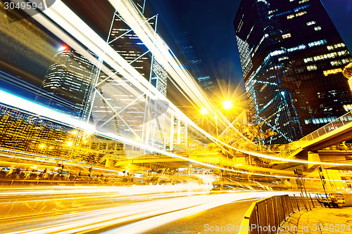 Image of traffic in city at night 