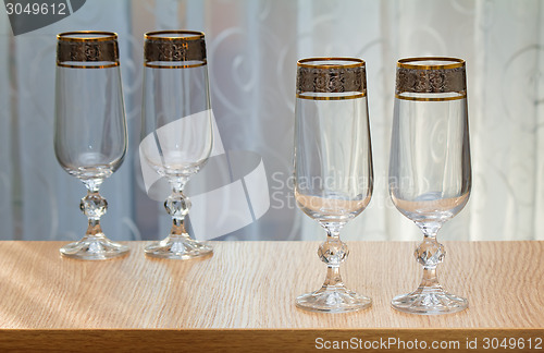 Image of Four beautiful glass of the glass.