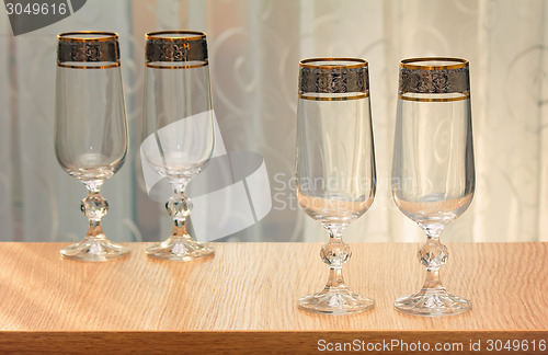 Image of Four beautiful glass of the glass.