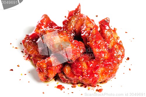 Image of chicken wings in raspberry sauce
