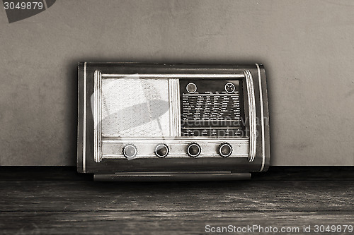 Image of Old photo Vintage fashioned radio