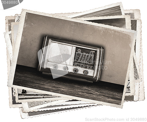 Image of Old photos Vintage fashioned radio