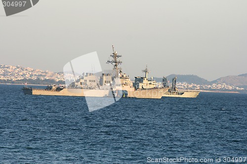 Image of two warships