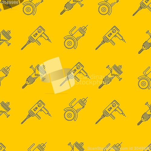 Image of Yellow vector background for construction tools