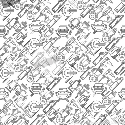 Image of Seamless vector background for construction tools
