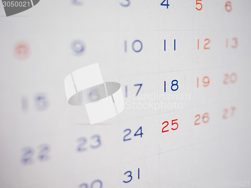 Image of Calendar page