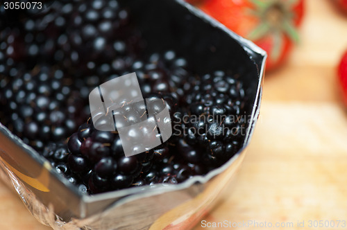 Image of Fresh ripe blackberries