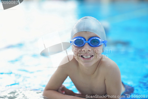 Image of children group  at swimming pool