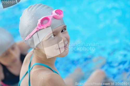 Image of child portrait on swimming pool