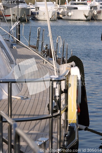 Image of sail yacht deck