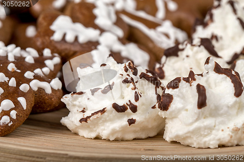 Image of Christmas cakes close up