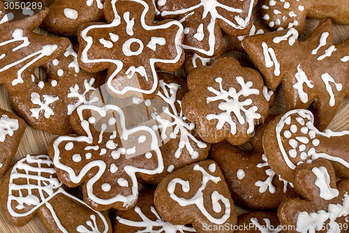 Image of homenade christmas cakes close up