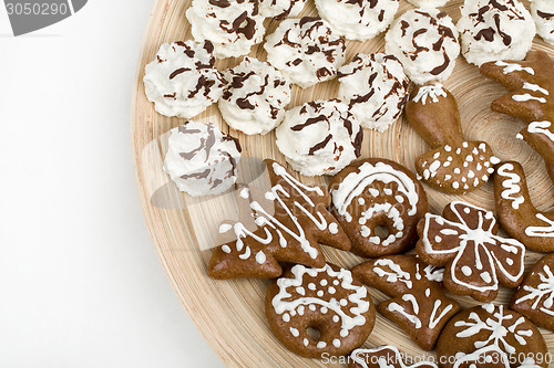 Image of Christmas cakes close up