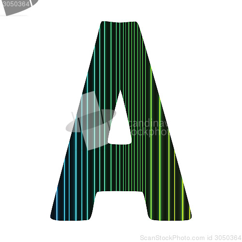 Image of neon letter A