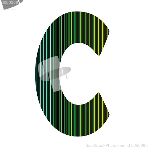 Image of neon letter C