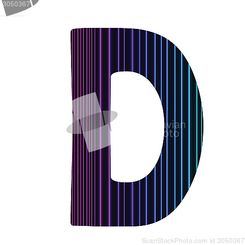 Image of neon letter D