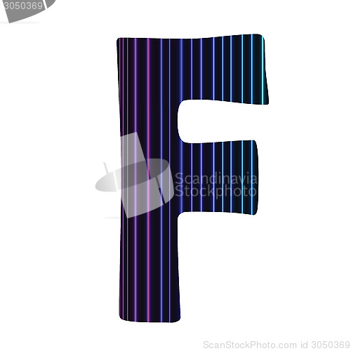 Image of neon letter F