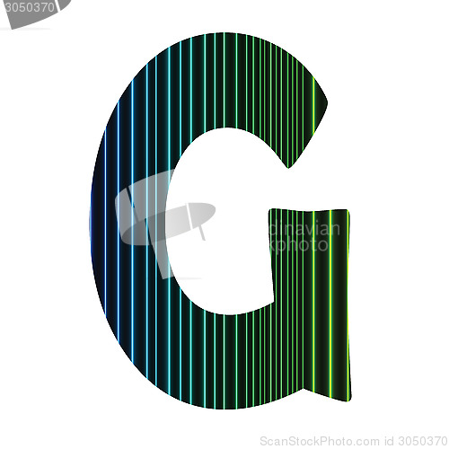 Image of neon letter G