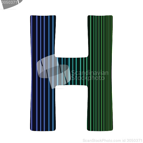 Image of neon letter H