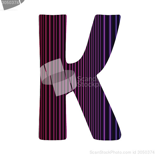 Image of neon letter K