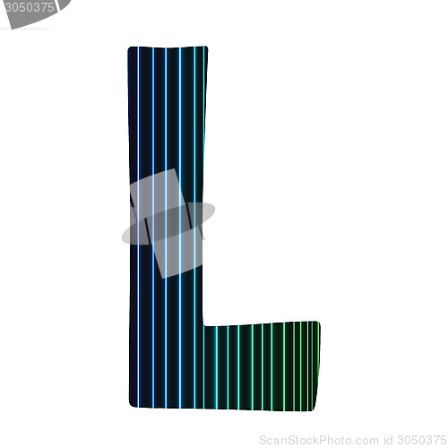 Image of neon letter L