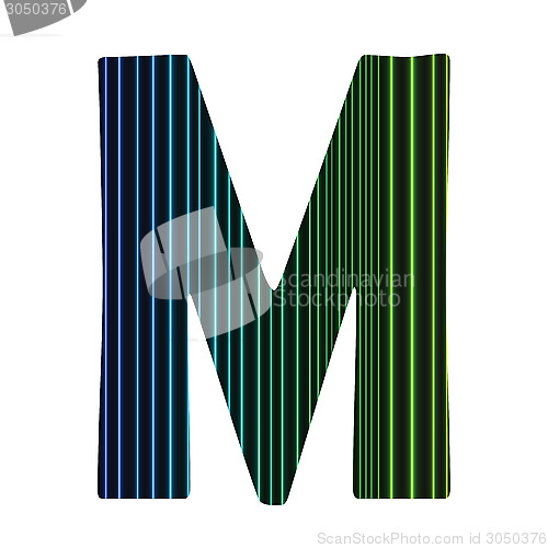 Image of neon letter M