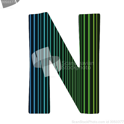 Image of neon letter N