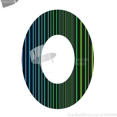 Image of neon letter O