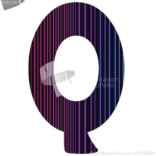 Image of neon letter Q