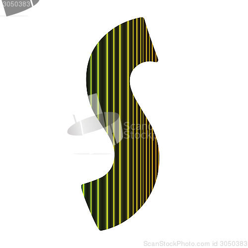 Image of neon letter S