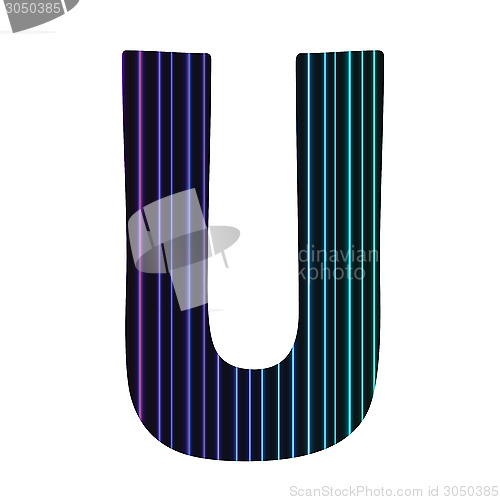 Image of neon letter U